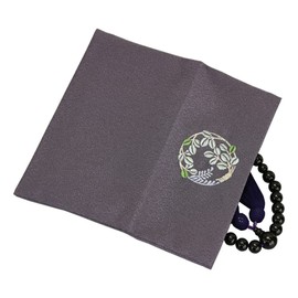 Buddhist Altar Prayer Bag, Prayer Beads Bag, Koetsu Crepe, Prayer Beads Holder, Murasaki