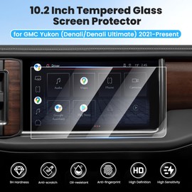 Canvcle Screen Protector for 2021-2025 GMC Yukon (Denali/Denali Ultimate), 10.2 Inch Touch Screen Protector Tempered Glass Navigation Display Screen Cover Infotainment Protective Film