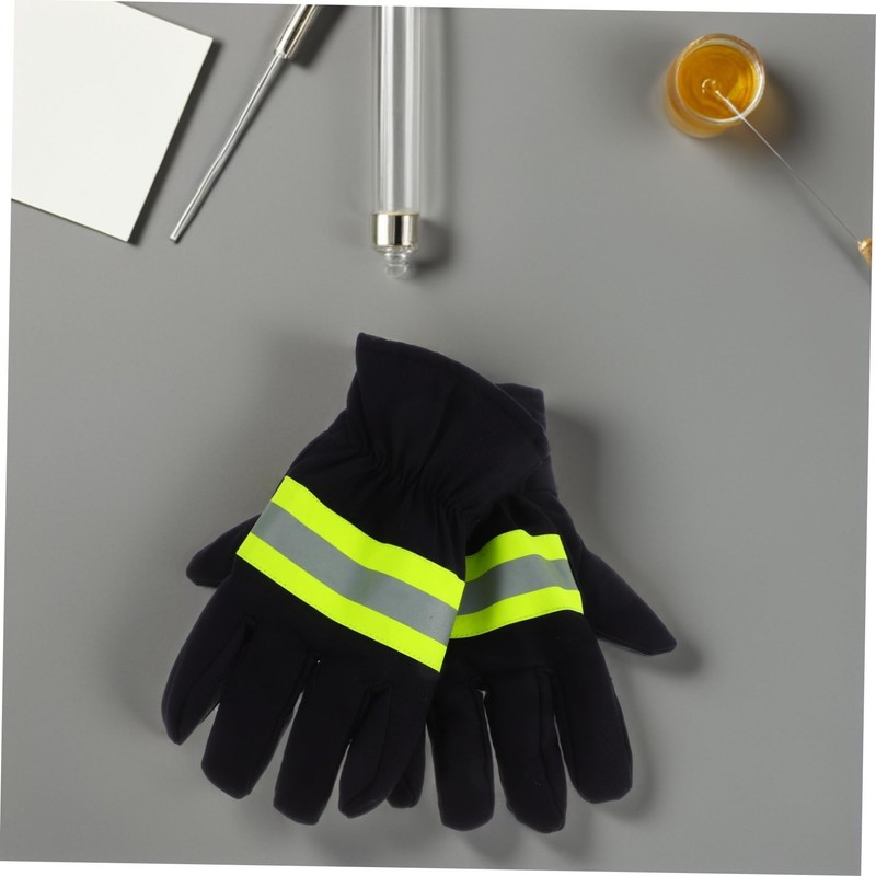 BUGUUYO 1 Pair Firefighter Gloves Fire Resistant for Industrial Use
