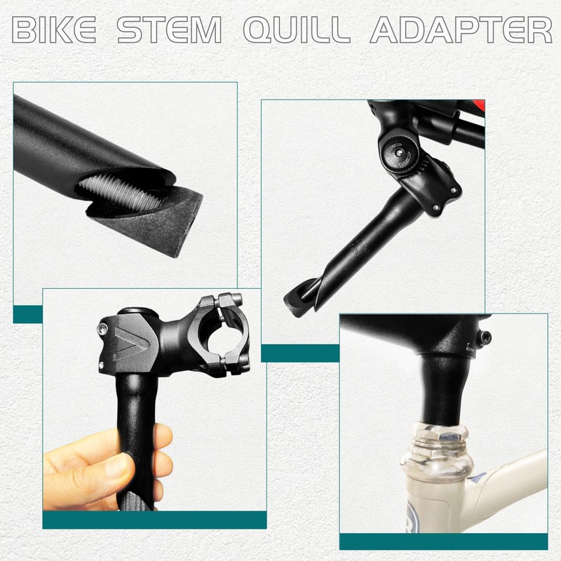 TRIWONDER Bike Quill Stem Adapter Riser Fork Stem Extender Aluminum