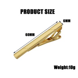 Happyupcity Gold Tie Clip Necktie Tie Bar Clasp Clip Tie Pins Collar Clip for Men Wedding Anniversary Business