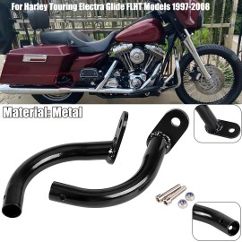 Unbranded Black Saddlebag Guard Eliminator Support Bracket For Harley Electra Glide Models