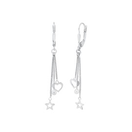 Amor Women's Earrings, One Size, Silver, Comes in Gift Box, Sterling Silver, None