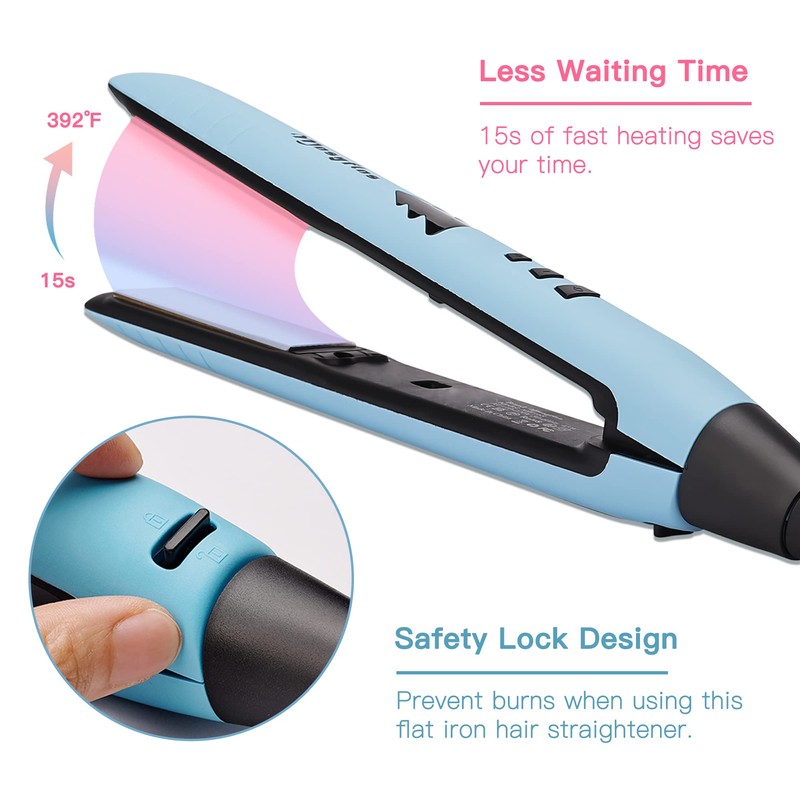 Mnsyflns 2 in 1 Hair Straightener & Curler – 15s