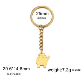shilipu 2pcs Frog Pendant Keychain Boy Cute Animal Key Chain Stainless Steel Keychain Holder for Women Men Car Key Pendant Accessories Jewelry Gift