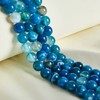 45 abalorio de ágata a rayas azules naturales de 8