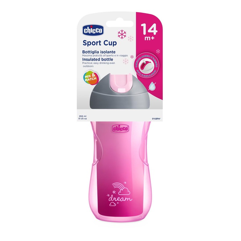 CHICCO, Vaso Entrenador Sport, 14m+, Color Rosa
