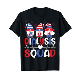 4th Of July Dialysis Squad Gnomes USA Patriotic Nurse T-Shirt for Women Men