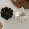 Women's Outing Hairstyle Accessories Dot Satin Scrunchie / 여성 외출 헤어스타일 액세서리 도트 새틴 스크런치