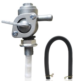 FJSaDobo Generator Petcock Fuel Tank Shut Off Valve Gas Switch 310574GS for Champion Generac 310573GS 193272GS 204743GS All Power Briggs and Stratton Honda Champion etc (M10X1.25 with Filter Cup)
