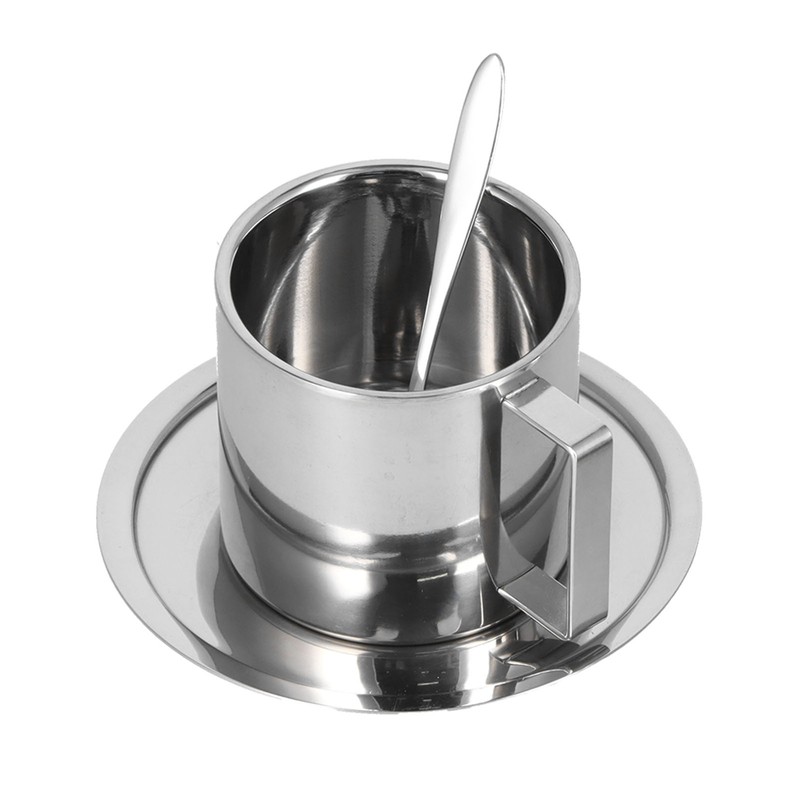 3PCS/Set Insulated Coffee Cup Set Stainless Steel Double Walled Mugs