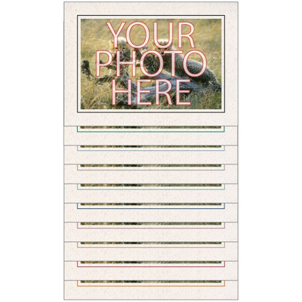 Photographer's Edge, Photo Insert Card Sample Pack, 10 Natural w/Single Border Cards, for 4x6 Photos