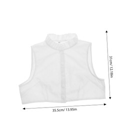 FOMIYES Breathable Linen False Shirt Collar for Women Detachable Lady's Fake Collar with Playful Ruffle Detail Elegant and Simple Slip Design Comfortable and Stylish Accessory for Shirt