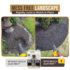 PetraMax Mulch Glue for Landscaping Rocks Max Concentrate, Weed Barrier - Non-Toxic Pea Gravel Binder, Mulch & Rock Glue for Landscaping, Landscape Rock & Gravel Stabilizer - Dries Clear (1 Gal)