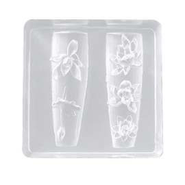 Flower Molds Silicone for Nails, Practical Nail Art Molds 3D Silicone for Gel, Suitable for DIY Decorative Flower Resin Design