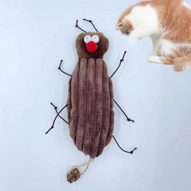 Pawdea Catnip Toys for Cats with Organic Silvervine, Cat Kicker Toys for Indoor Cats, Cat Toys with Catnip, 7inch Cat Chew Toy, Kitten Chew Toys Teething Cat Toys(Coffee)