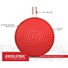 ExcelSteel 13" Silicone Splatter Screen w/Non-Slip Grip, Red