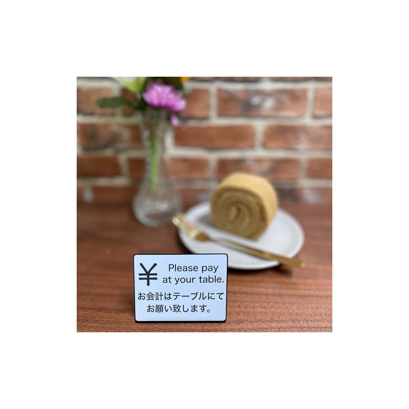 5 Pcs Tabletop Plate Signs for Checkout | Size: 2.9