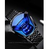 FANMIS Creative Fashion Blue LED Binary Digital Watches Men's Stainless