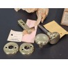 Lockwood 1900 Polished Bright Brass Passage Door Knob Set 1-3/8"