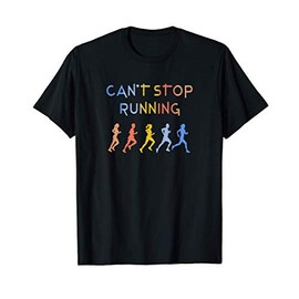 Run Streak Keep Running Daily Runner Silhouette Motivation T-Shirt