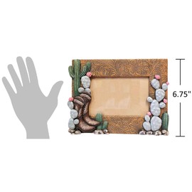 The Bridge Collection 4x6 Western Boots and Cactus Picture Frame - Western Home Decor Items - Picture Frame for Western, Cowgirl, or Country Decor