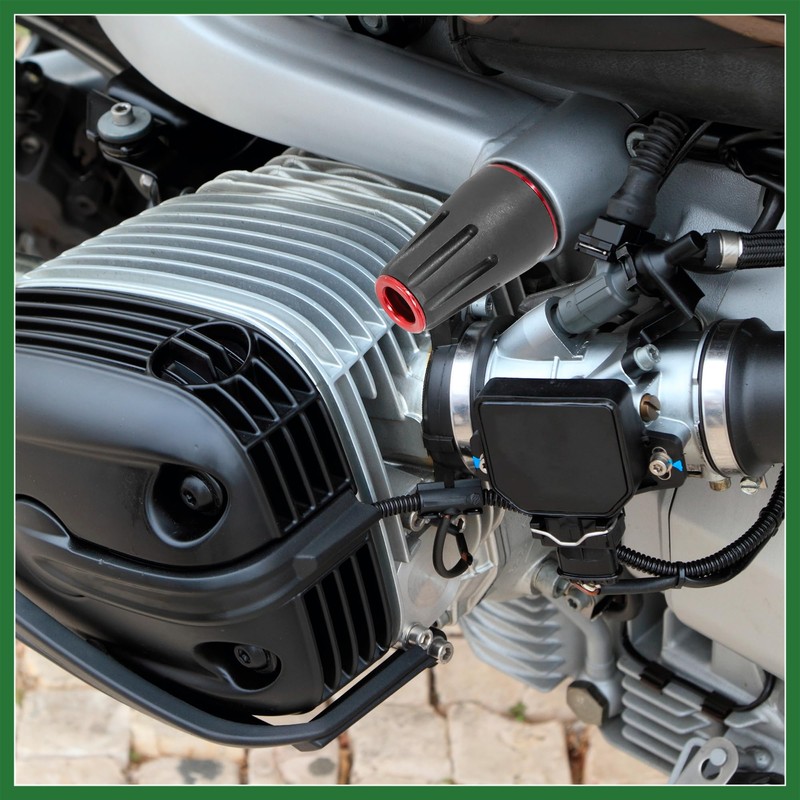 Motoforti 2pcs Red Motorcycle Universal Frame Slider Crash Protector M8