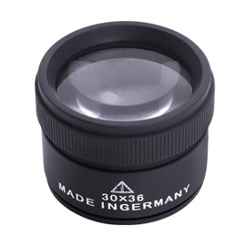 Professional 30X Optics Lens Loupes Magnifying Glass, Portable Pocket Magnifier Handheld Magnifying Eye Glass Loops Lens Microscope for Jeweler Coins Stamps
