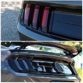 RT-TCZ Tail Light Lamp Cover Guard Trim Frame Bezels Decoration Accessories Compatible with Ford Mustang 2018-2023(2018+ Smoke Black)