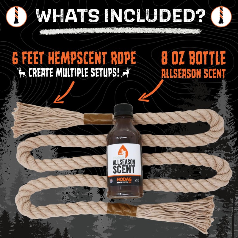 HODAG HempScent Rope Mock Scrape Kit for Deer Hunting –