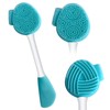 MUIIGOOD Blue Silicone Face Scrubber Face Mask Brush Exfoliating Lip