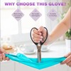 Elgood Reusable Dishwashing Cleaning Gloves with Latex free, Cotton lining,Kitchen