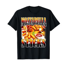 Mozzarella Cheese Sticks Bootleg Rap CD Aesthetic Funny Meme T-Shirt