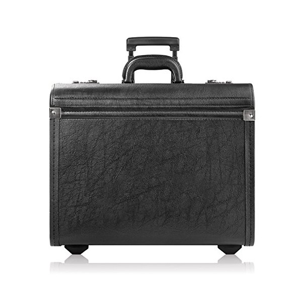 solo Lincoln Hard Sided Rolling Catalog Case, Black