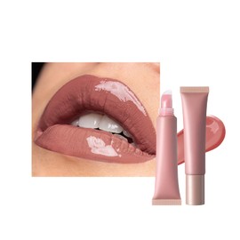 LYNTYAOU Nude Lip Gloss, Natural Lipgloss Lipsticks for Women Long Lasting, Moisturizing Lipstick Lip Tint Lip Plumper, Hydrating Lip Stain Plumping Clear Lip Gloss