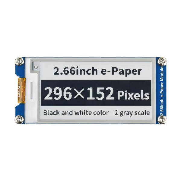 Waveshare 2.66 inch E-Paper E-Ink 296 x 152 Pixels Display