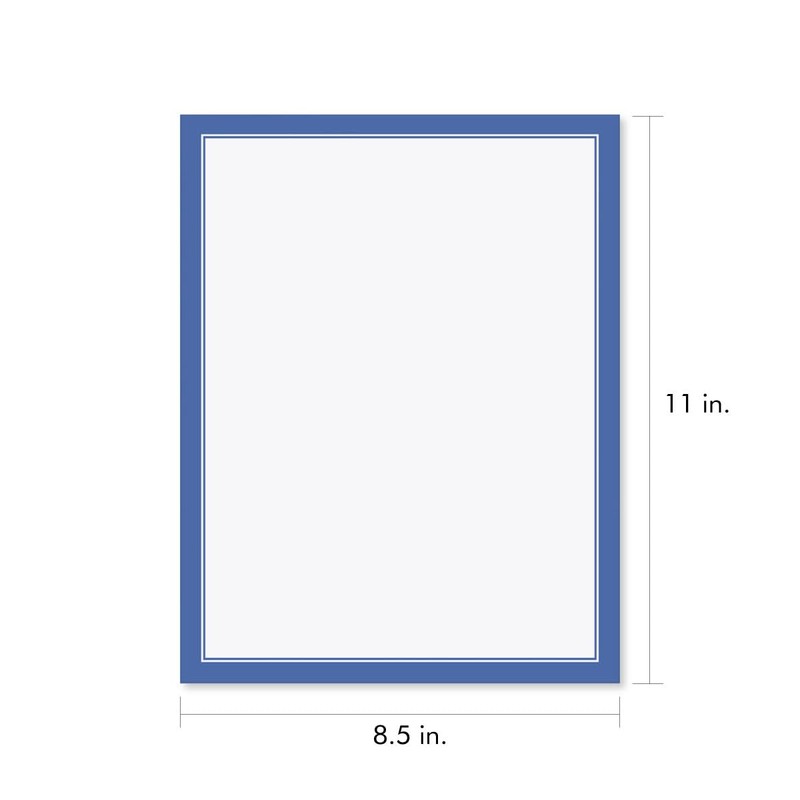 Paperdirect Simply Blue Fundamental Invite Special Event Celebration Stationery, Border