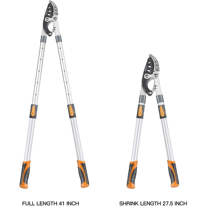 AIRAJ 27-41'' Extendable Anvil Loppers Heavy Duty with Compound Action,