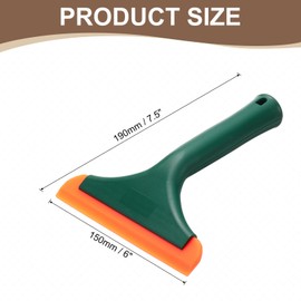HARFINGTON Squeegee 6 Inch Length Auto Water Blade Shower Squeegee with Non-Slip Handle for Windshield Window Cleaner Glass Door, Deep Green
