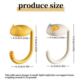 Auiremrti Pack of 2 Cat Handbag Holder for Table, Desk Hook, High-Strength Bag Holder for Table, Handbag Hook for Desk