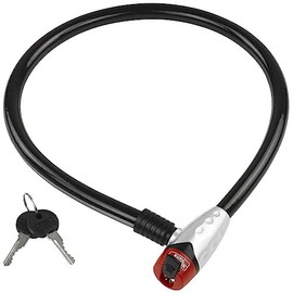 Burg-Wächter Seilschloss mit Reflektionsstreifen, Schlüssellochverdeck, Fahrradschloss, Länge: 80 cm, 650 80 Reflex
