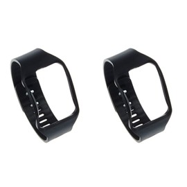 Gatuida 2pcs Simple Solid Replacement Wristband for Smartwatch Compatible Gear s Black Lightweight Strap for Men Women for Everyday Wear