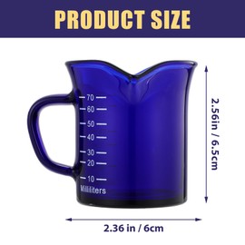 Hemoton Glass Measuring Cup 1 Cup Clear Liquid Measuring with Handle Mini Coffee Milk Creamer Pitcher for Home Kitchen
