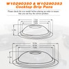 W10290350 W10290353 Porcelain Burner Drip Pan Bowls Replacement by Blutoget