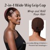 Dreamlover Wide Wig Grip Cap for Glueless Wigs, 2-in-1 Dark