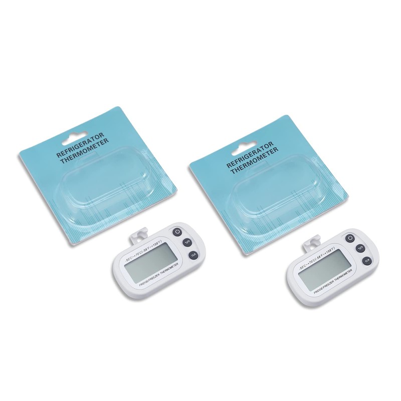 Ankilo 2 Pack Refrigerator Thermometers, Waterproof Mini Fridge Freezer Thermometer