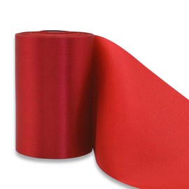 YUNSHANGHE 1 Roll 9.5 cm x 20 m Red Wide Gift Ribbon for Decorating & Crafts, Large Satin Ribbon for Opening Ceremony, Chair Bows, Ribbon for Wedding, Birthday, Christmas Decoration