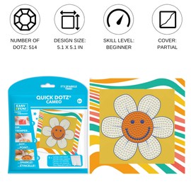 Diamond Dotz Vintage Flower Diamond Painting Kits for Kids - Diamond Art Kits a Relaxing Creative Craft Kit with Dotz Gems 5.1"x5.1"