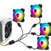 GINTOOYUN 2 Pack SATA to 3 Pin/4 Pin Case Expansion