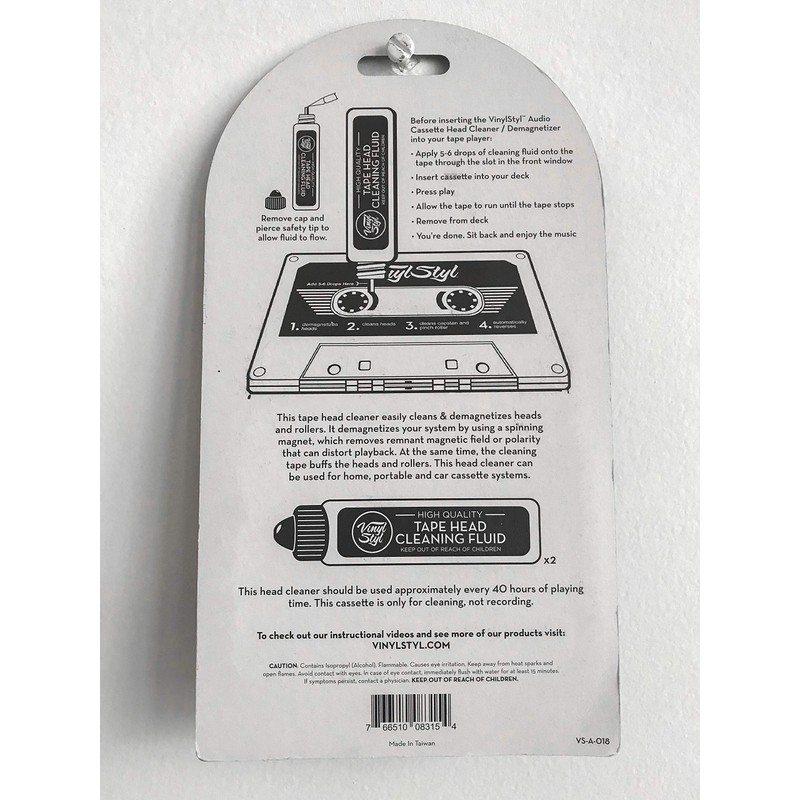 Vinyl Styl Audio Cassette Head Cleaner & Demagnetizer - for
